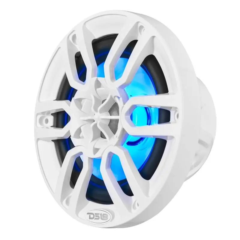 Ds18 Nxl Series Coaxial Marine Speaker W/ Rgb Lights 6.5In 2-Way 100 Watts Rms 4 Ohm White 1
