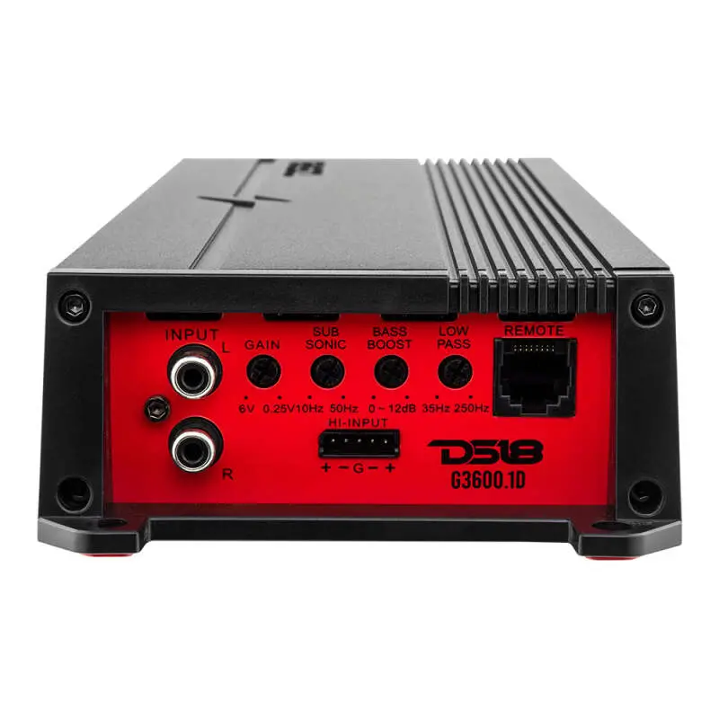 Ds18 1-Channel Amplifier 1200/1Ohm 900/2Ohm 500/4Ohm Watts Rms 1
