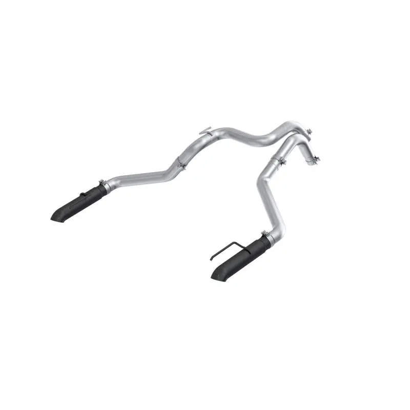 Mbrp 24-25 Ford Ranger Raptor 3.0L 3In Dual Rear Turn-Down Axle Back Exhaust - Armor Blk Tips 1
