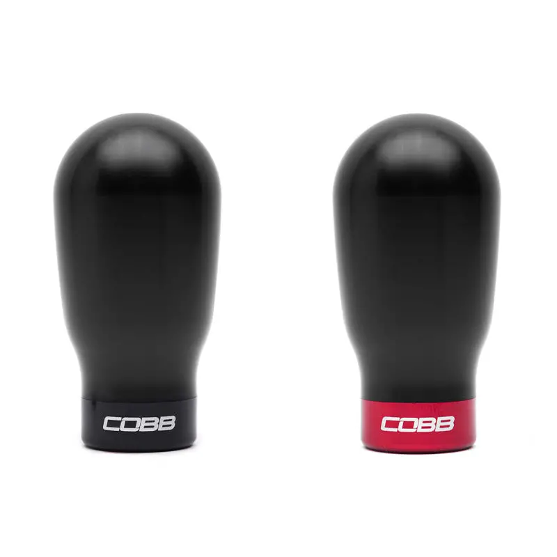 Cobb Subaru 6-Speed Tall Weighted Cobb Shift Knob - Black (Incl. Both Red + Blk Collars) 1