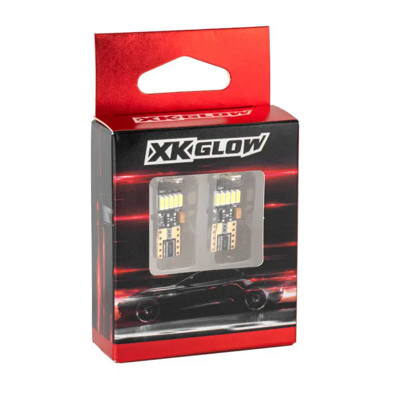 Xk Glow Amber T10 194 Error Free Ultra Bright Led Bulb 2Pc Set W/ Built-In Canbus 1