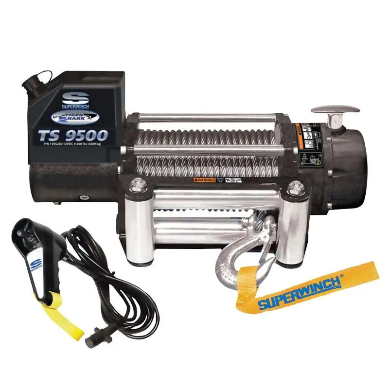Superwinch 9500 Lbs 12V Dc 11/32In X 95Ft Steel Rope Tiger Shark 9500 Winch 1
