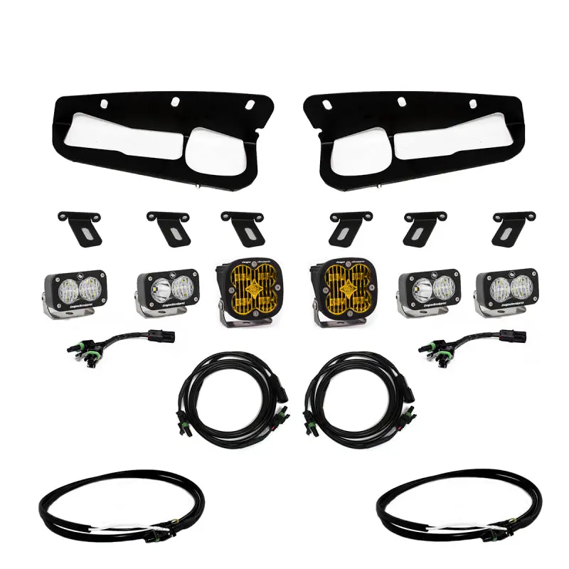 Baja Designs 2021+ Ford Bronco Amber Sae Fog Pocket Kit W/Upfitter 1