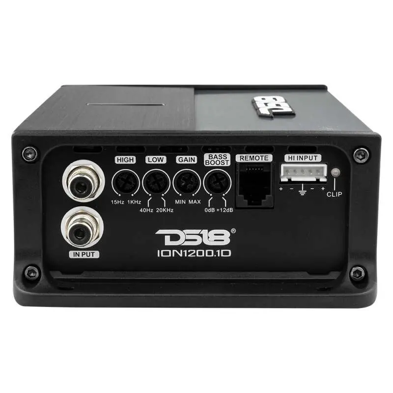 Ds18 1-Channel Amp 1200/1Ohm 800/2Ohm 400/4Ohm Watts Rms Class D 1