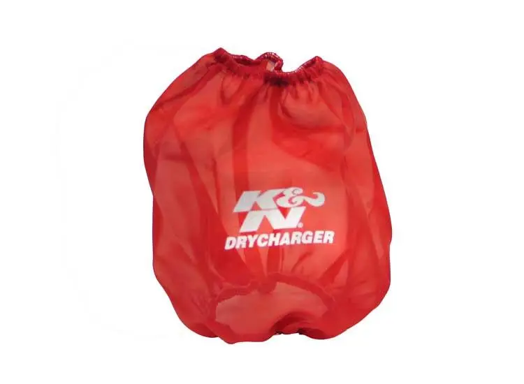K&N Round Tapered Drycharger Air Filter Wrap Red 7.5In Base Id X 5In Top Id X 7.5In H 1