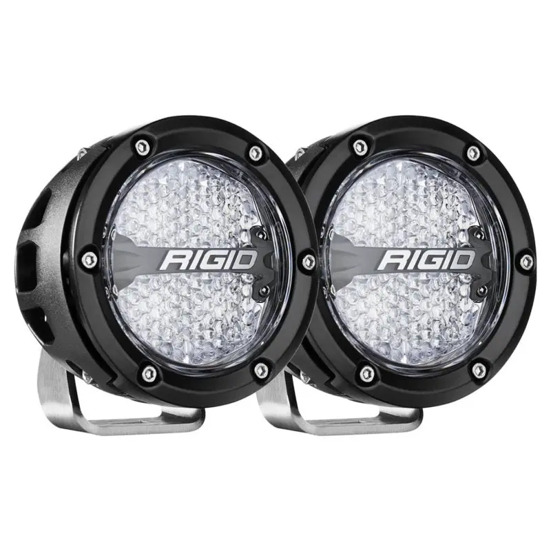 Rigid Industries 360-Series 4In Led Off-Road Diffused Beam - Rgbw Backlight (Pair) 1