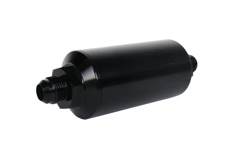 Aeromotive In-Line Filter - (An -8 Male) 10 Micron Fabric Element Bright Dip Black Finish 1