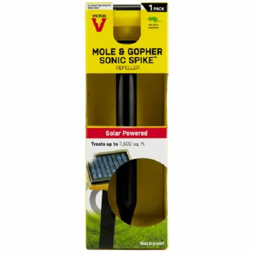 Victor M9014 Solar Powered Mole & Gopher Sonic Repellent Spikes - Quantity Of 2 1