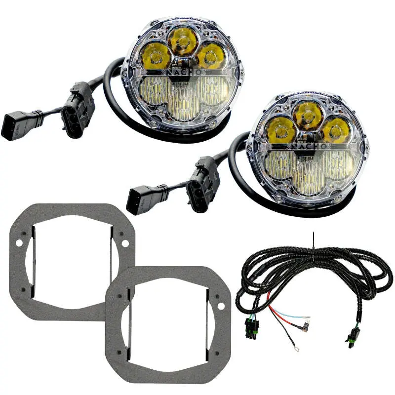 Nacho Lighting Jeep Jl/Jt Sae Combo White Plug N Play Fog Light Kit (1Pc Bumper Kit) 1