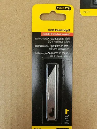 Stanley 11-041 Utility Knife Replacement Blades For # 10-049 Cutter - Quantity Of 10 1