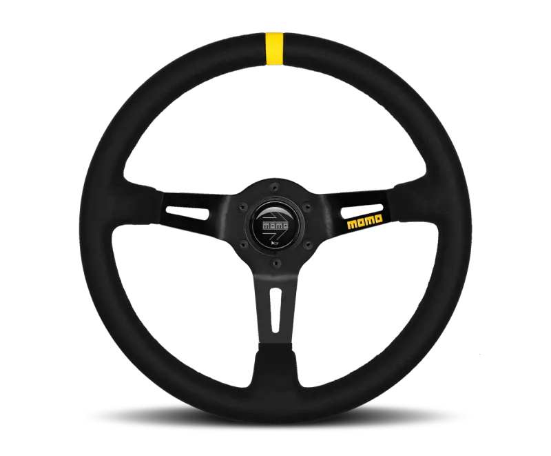 Momo Mod08 Steering Wheel 350 Mm -  Black Suede/Black Spokes/1 Stripe 1