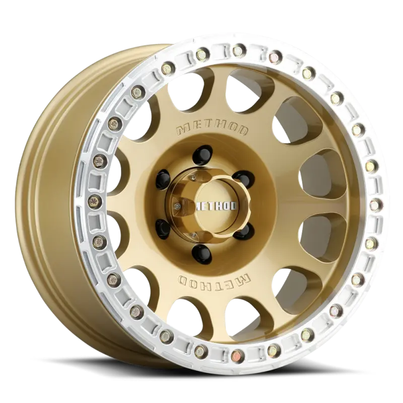 Method Mr105 V3 Beadlock 17X9 -38Mm Offset 5X5 71.5Mm Cb Gold Wheel W/ Bh-H24125 1