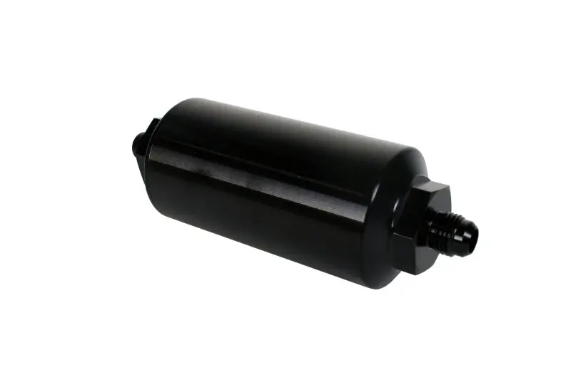Aeromotive In-Line Filter - (An-6 Male) 10 Micron Microglass Element Bright Dip Black Finish 1