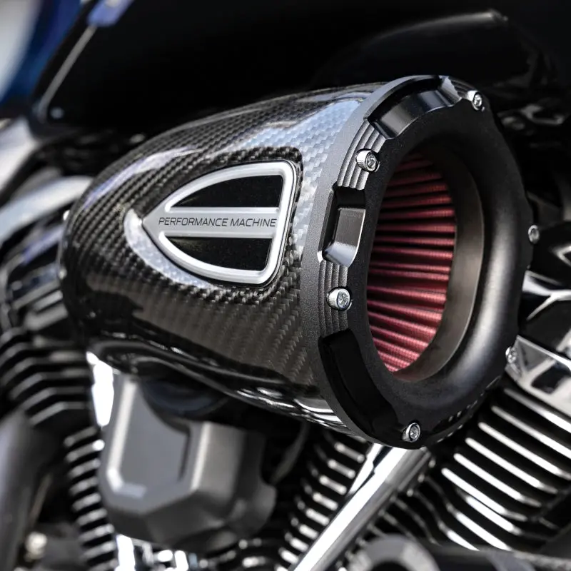 Performance Machine 17-23 Touring, 18-24 107/114/117 Ci Softail C4 Series Air Cleaner - Cf/Black Ops 1