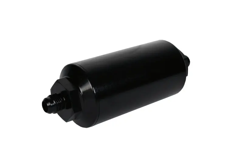 Aeromotive In-Line Filter - (An-6 Male) 10 Micron Fabric Element Bright Dip Black Finish 1