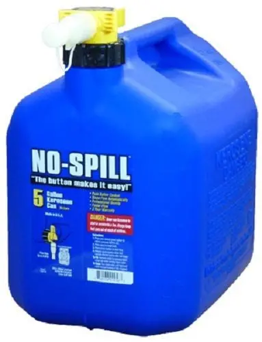 No Spill 1456  5-Gallon Carb Compliant Blue Kerosene Fuel Can Container - Quantity Of 1 1