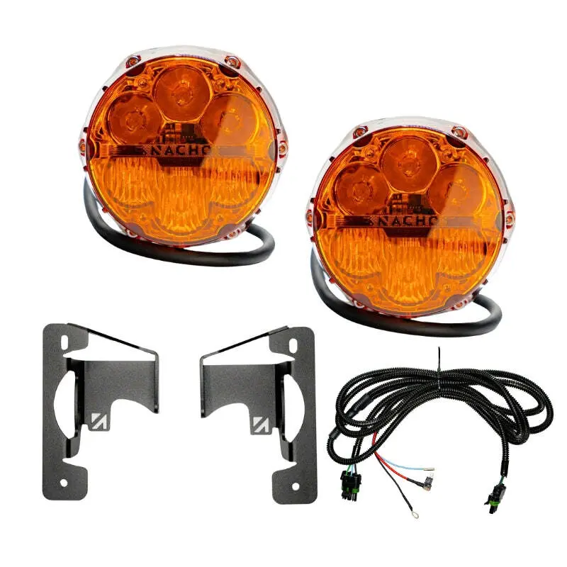 Nacho Lighting Jeep Jl/Jt Sae Combo Amber Plug N Play Fog Light Kit (3Pc Bumper Kit) 1