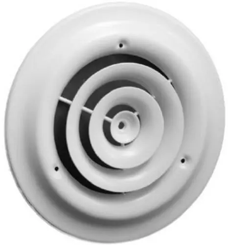 American Metal Products 1500W6 6" White Round Steel Ceiling Vent / Diffuser - Quantity Of 1 1