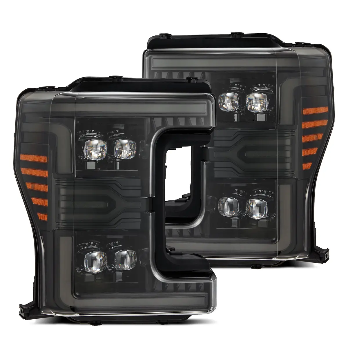 17-19 Ford Super Duty Mkii Nova-Series Led Projector Headlights Alpha-Black 1