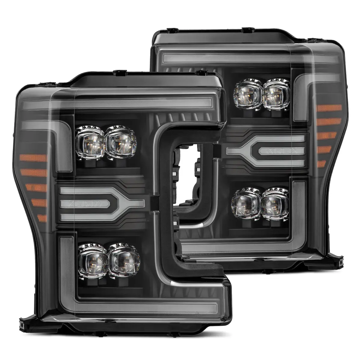 17-19 Ford Super Duty Mkii Nova-Series Led Projector Headlights Black 1