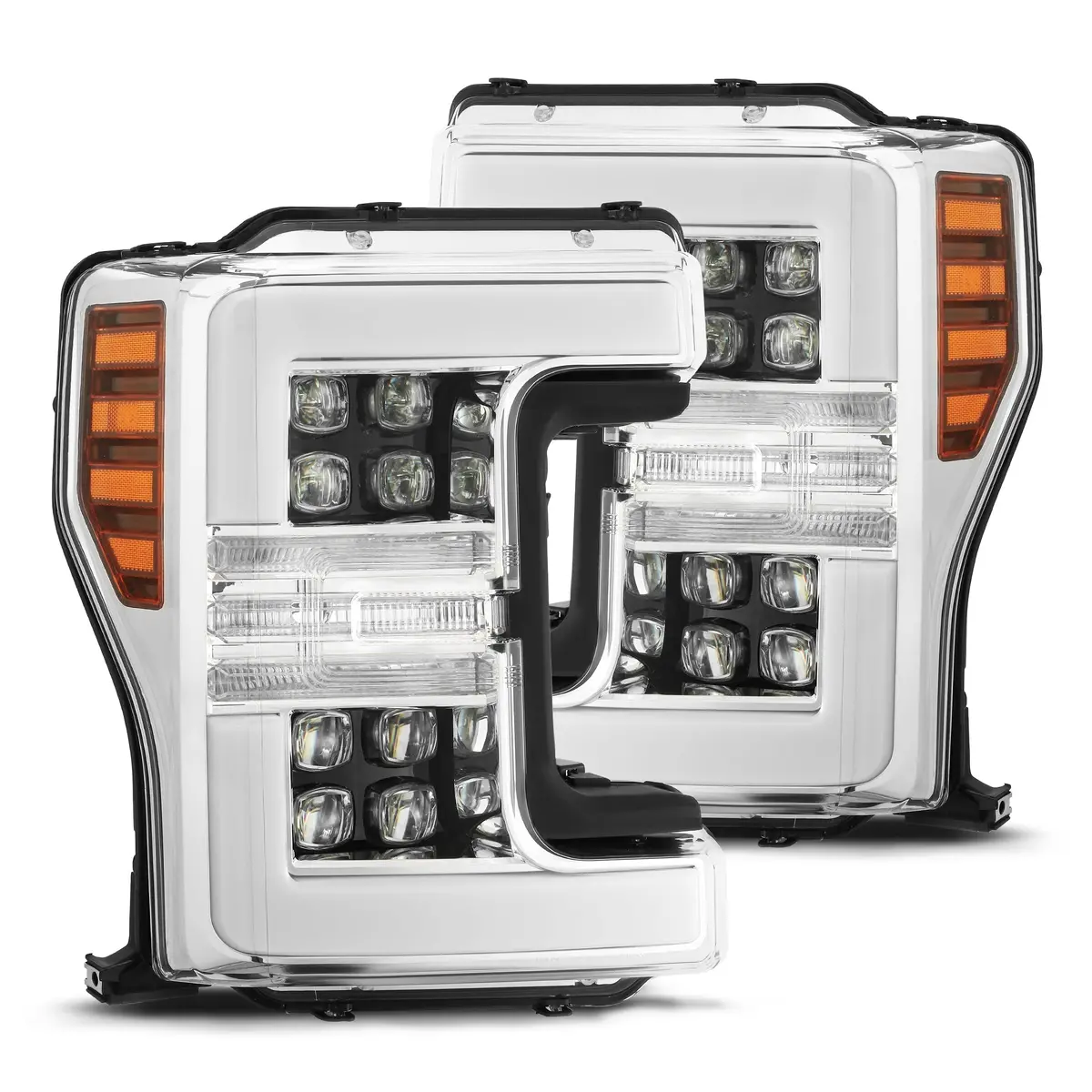 17-19 Ford Super Duty Nova-Series Led Projector Headlights Chrome 1