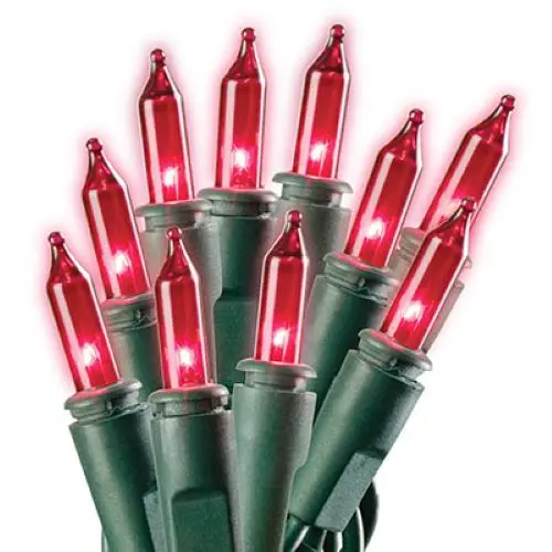 Holiday Wonderland 4003-88A 100-Count Red String To String Christmas Light Set - Quantity Of 3 1