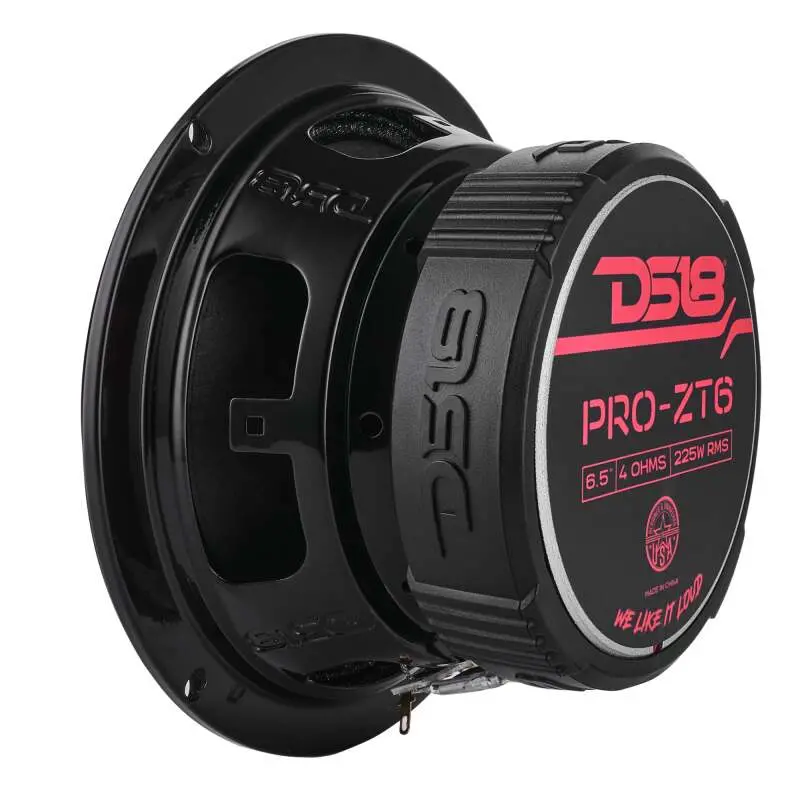 Ds18 6.5In Coaxial Loudspeaker 225 Watts Rms 4 Ohm Mid-Range Water Resistant Cone 1