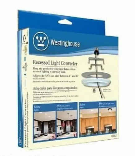Westinghouse 01011 Recessed Can Light Converter For Hanging Light Fixtures - Quantity Of 1 1