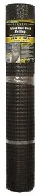Midwest Air Technologies 889553A 7' X 100' Mesh Black Pvc Deer Block Fencing 1