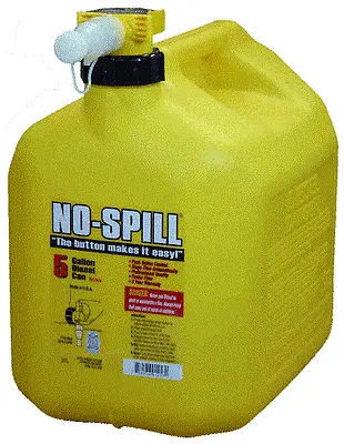 No Spill 1457  5 Gallon Carb Compliant Yellow Diesel Fuel Can Container 1