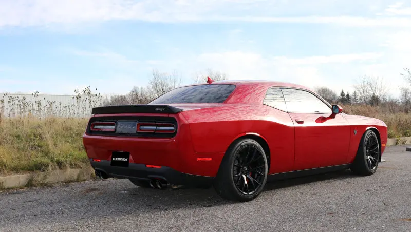 Corsa 2015-2023 Dodge Challenger Hellcat Dual Rear Exit Extreme Exhaust W/ 3.5In Black Tips 1