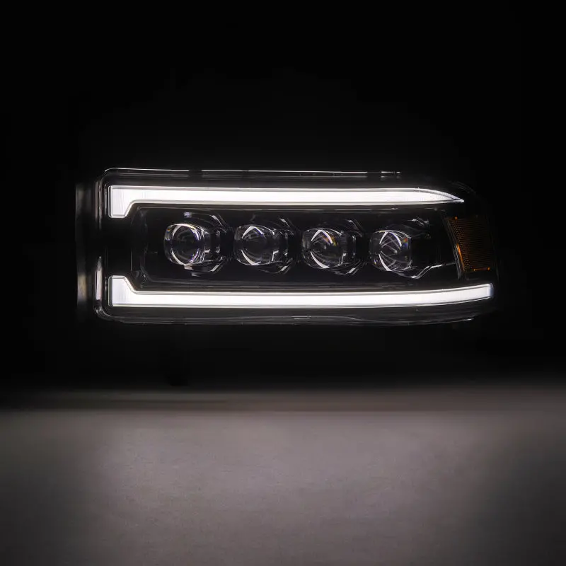 Alpharex 94-01 Ram 1500 Nova Led Proj Headlights Alpha-Blk W/Activ Light/Seq Signal/Sb Drl 1