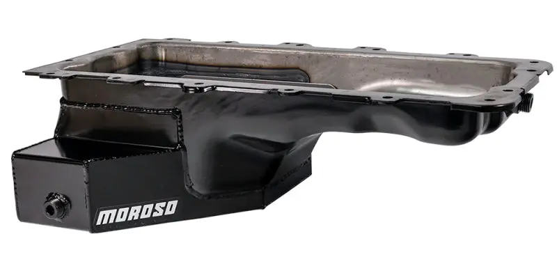 Moroso Ford 4.6/5.4L (W/Rear Sump) Road Race Baffled Wet Sump 8Qt 6.5In Steel Oil Pan 1