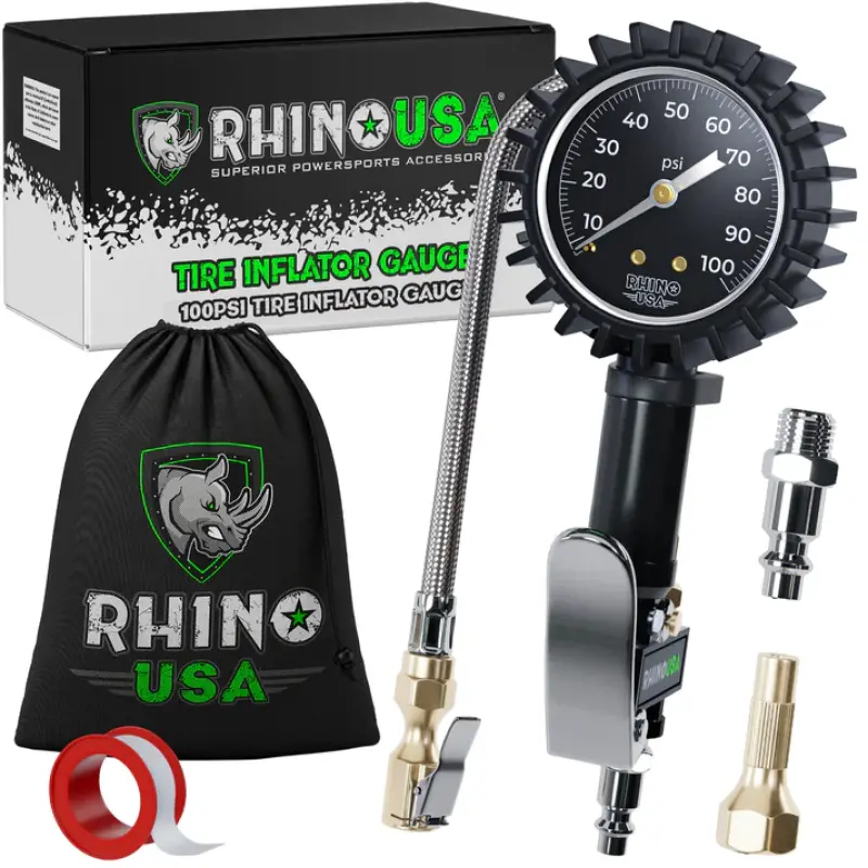 Rhino Usa 100 Psi Analog Tire Inflator Gauge 1