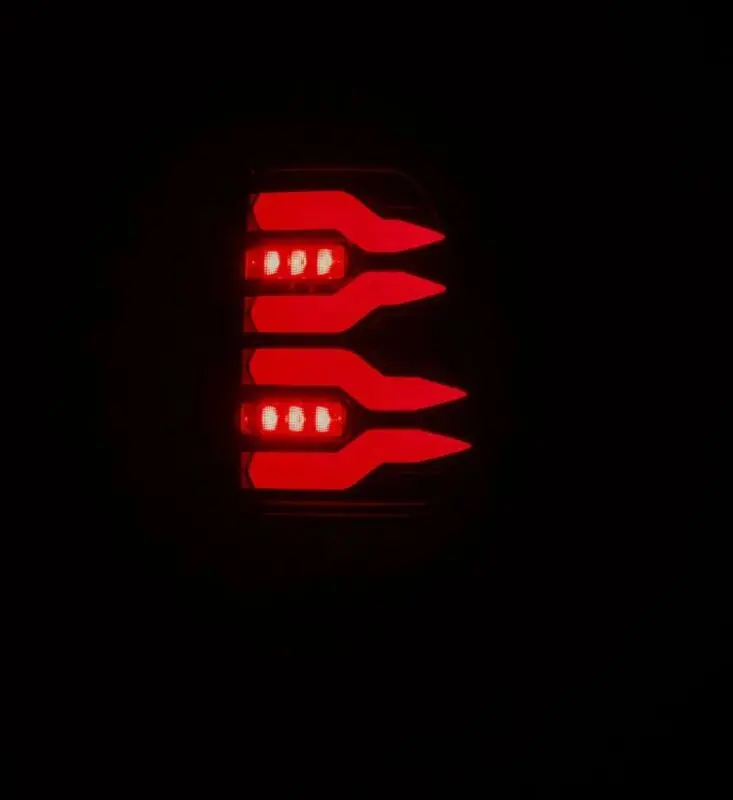 Alpharex 97-03 Ford F150 / 99-16 Ford F250/F350/F450/F550 Luxx-Series Led Tail Lights - Black/Red 2