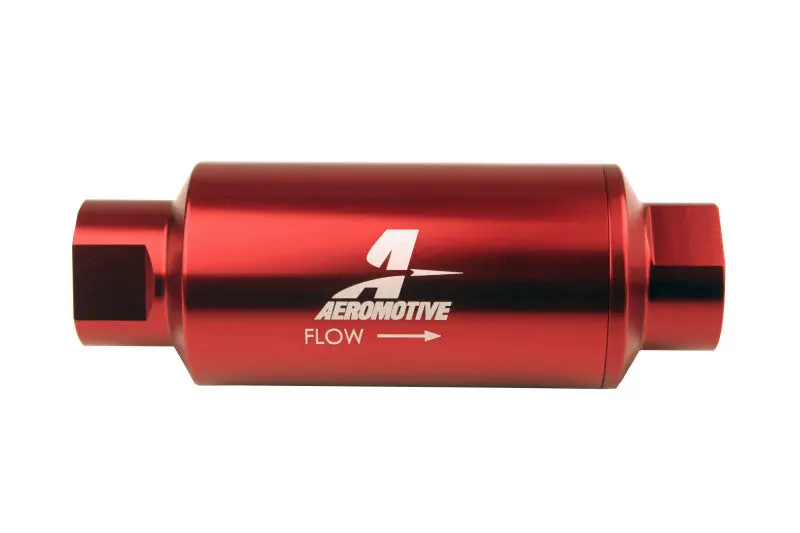Aeromotive In-Line Filter - (An-10) 10 Micron Microglass Element Red Anodize Finish 1