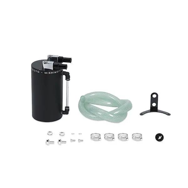 Mishimoto Large Aluminum Oil Catch Can - Wrinkle Black 1