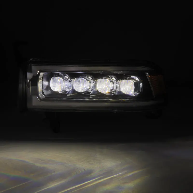 Alpharex 94-01 Ram 1500 Nova Led Proj Headlights Blk W/Activ Light/Seq Signal/Sb Drl 1