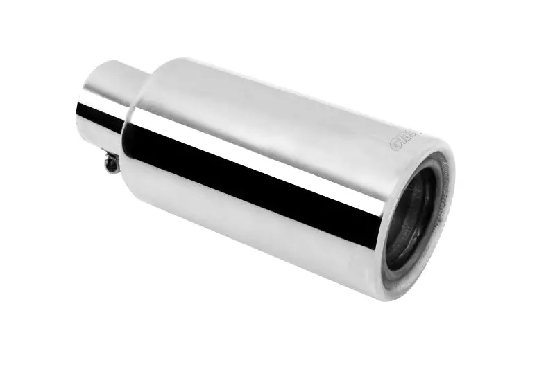 Gibson Rolled Edge Angle-Cut Muffler Quiet Tip - 4In Od/2.25In Inlet/12In Length - Stainless 1