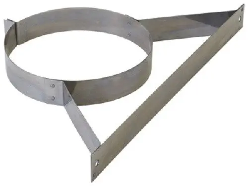 Selkirk 206520 6T-Wb 6" Steel Chimney Pipe Wall Band Support Bracket - Quantity Of 1 1