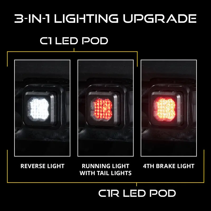 Diode Dynamics 21-23 F-150 Hitch Mount Led Pod Reverse Kit C1r 2