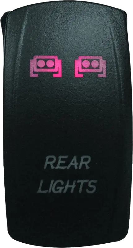 Dragonfire Racing Lighted Switch Rear Light On/Off Red 1