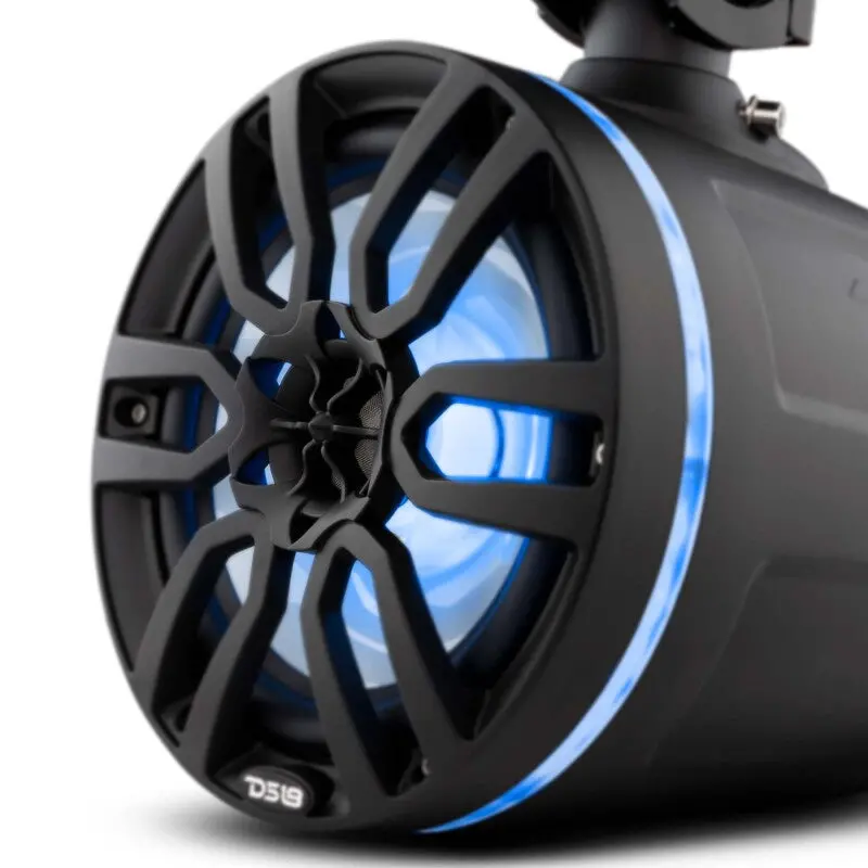 Ds18 Marine And Powersports Towers 8In 125 Watts Rms Rgb Led Lights Red 1
