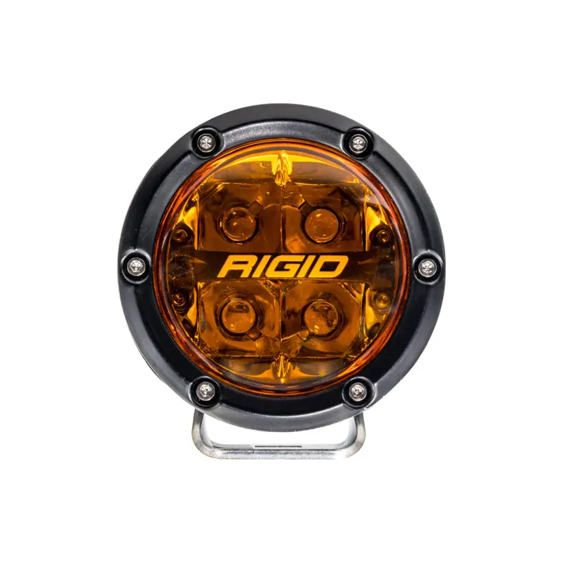 Rigid Industries 360-Series 4In Fog W/ Amber Pro Lens - White (Pair) 1