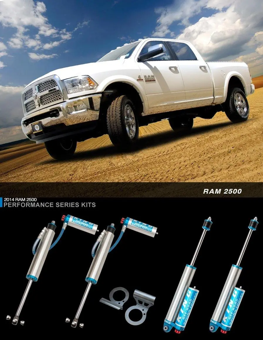 King Oem Series 2014+ Dodge Ram 2500 Rear Performance Shock Kit (2.5) 1