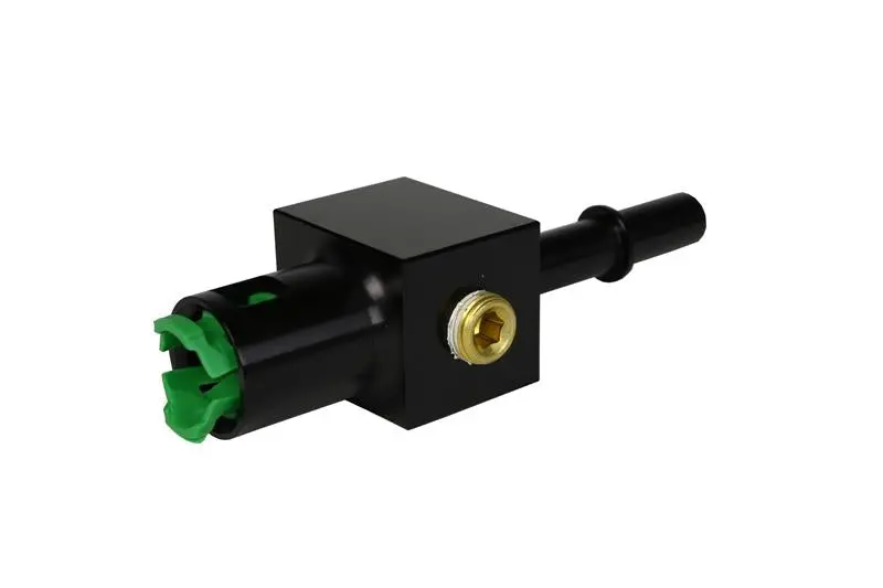 Aeromotive 3/8In Quick Connect With An-08 Port And 1/8In Gauge Port 1