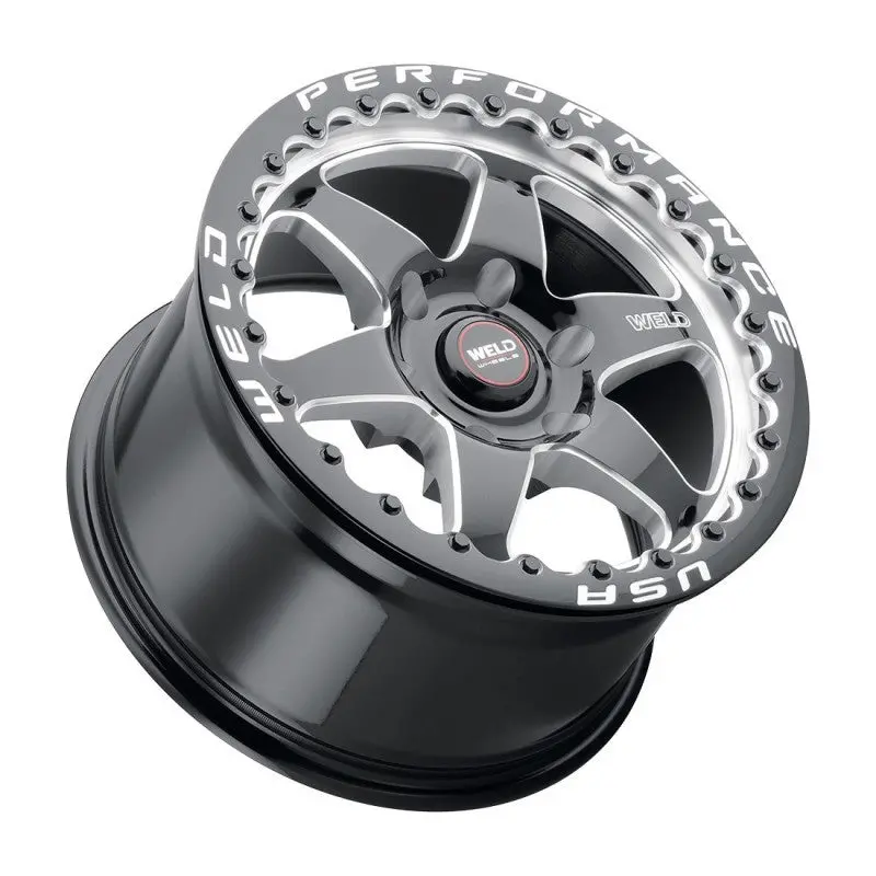 Weld S909 17X10 Ventura 6 Beadlock 6X135 Et42 Bs7.25 Gloss Blk Mil Dia 87.1 1