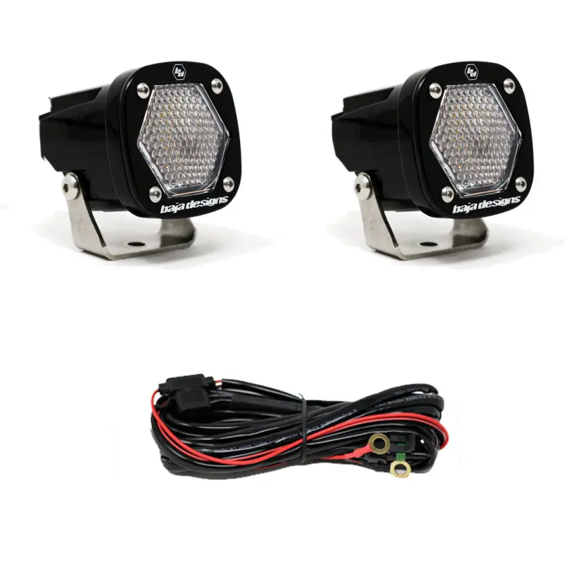Baja Designs S1 Work/Scene Led Light W/ Mounting Bracket Pair 1