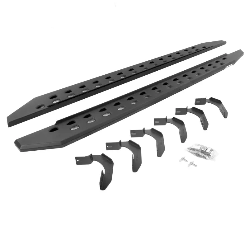 Go Rhino 04-14 Ford F-150 Super Cab 4Dr Rb20 Slim Running Boards Kit (Incl. Brackets) - Tex. Blk 1
