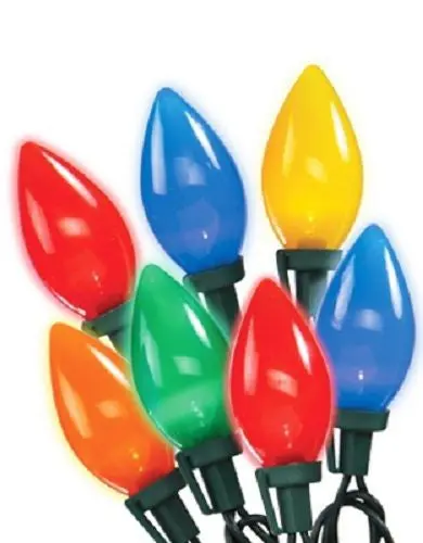 Holiday Wonderland 2936-88A 25-Count C9 Led Multi Ceramic Christmas Light Set - Quantity Of 2 1